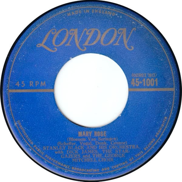 Mary Rose / Eleanor by Stanley Black and His Orchestra with Dick James, The Stargazers and The George Mitchell Choir
