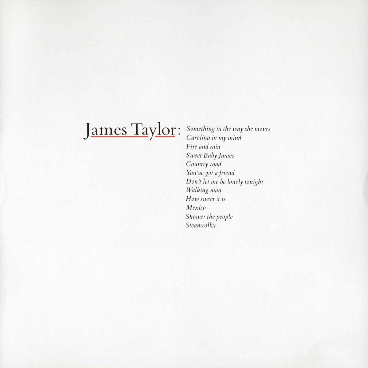 Greatest Hits by James Taylor